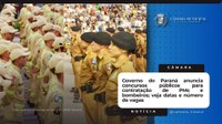 Governo do Paraná anuncia concursos públicos para PMs e Bombeiros: veja prazos e vagas disponíveis
