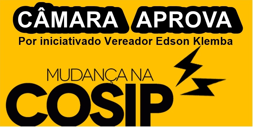 Câmara aprova mudança na COSIP