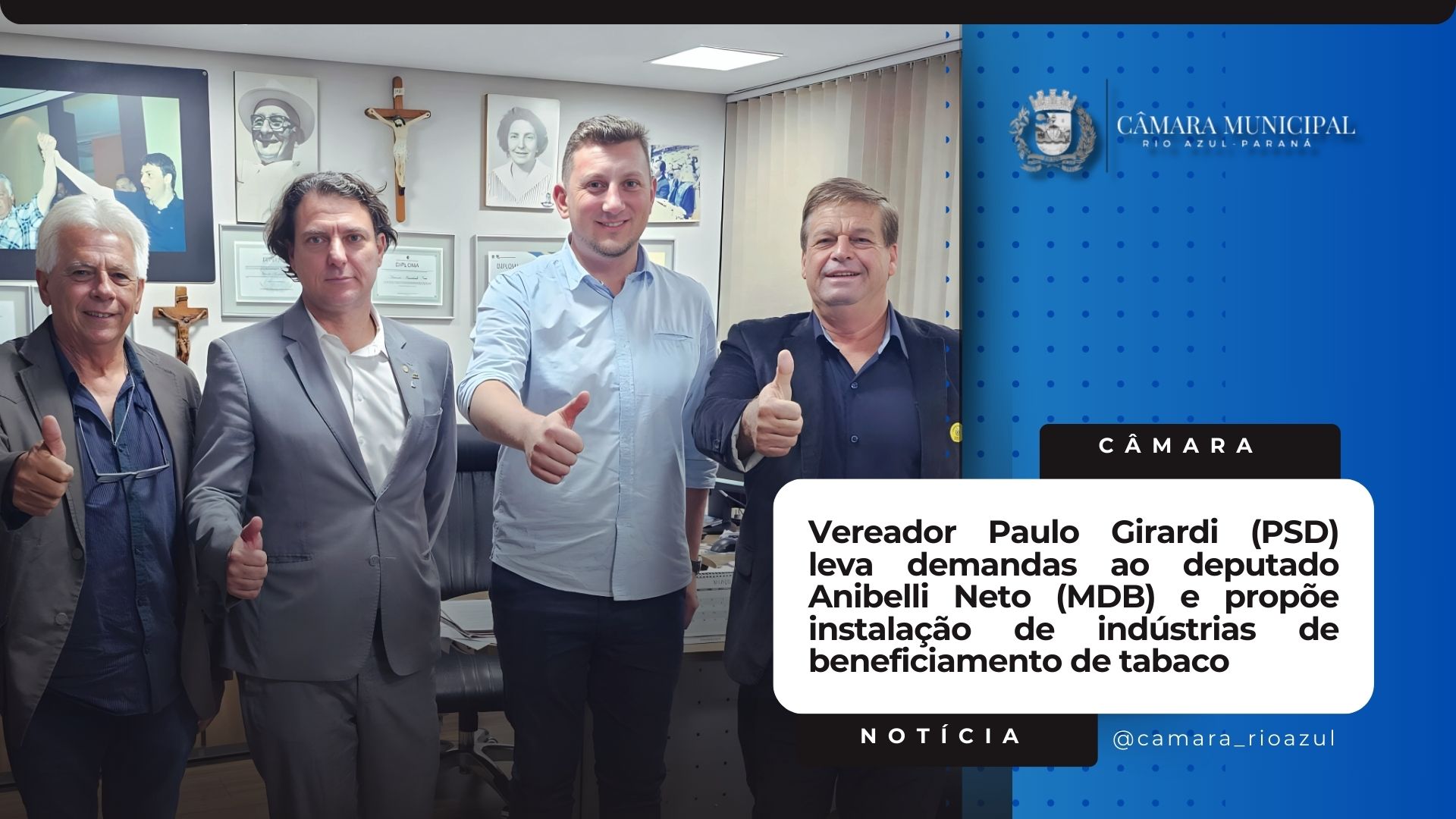 Paulo Girardi Acompanhou Audiência Pública sobre o Tabaco e Levou proposta Estratégica à Assembleia Legislativa