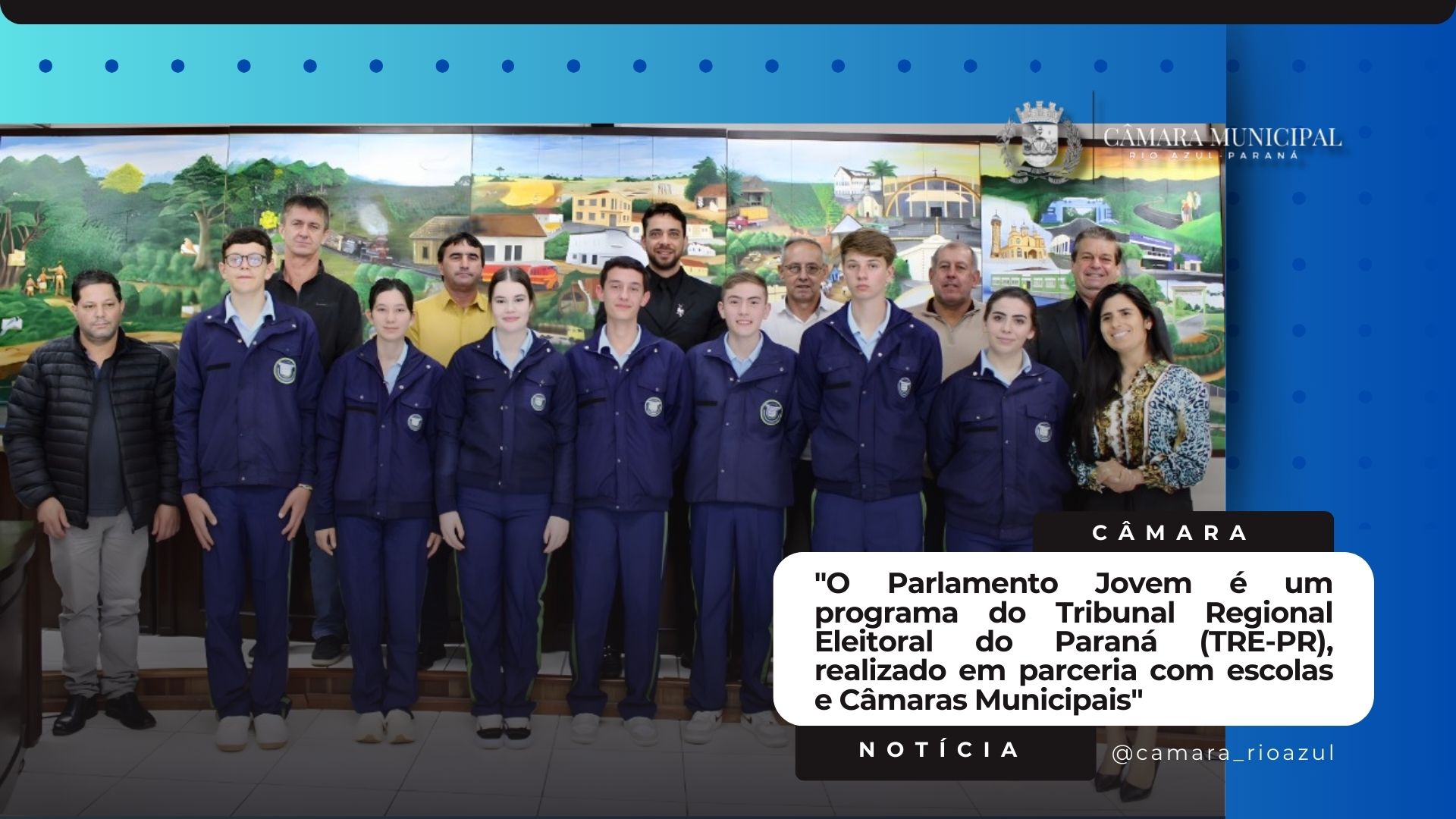 Posse dos Vereadores Jovens Marca Início do Parlamento Jovem 2025 em Rio Azul